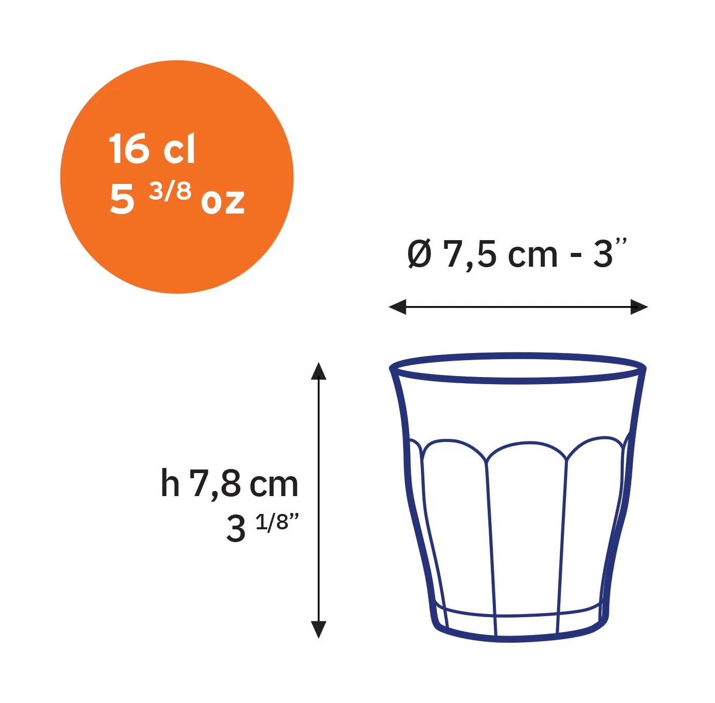 Clear Glass Tumbler - Set of 6