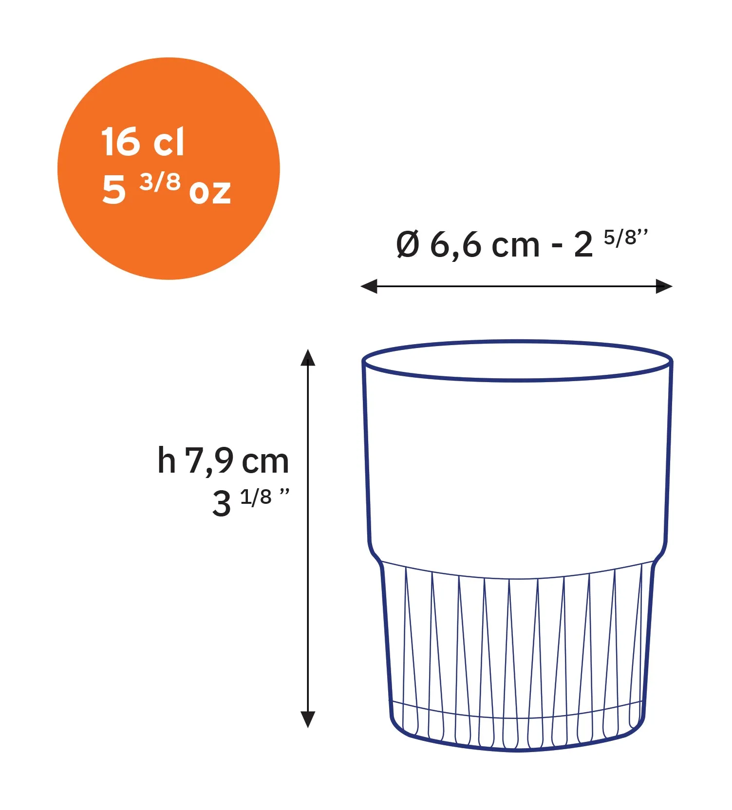 Empilable Stackable Glass Tumblers - Set of 6