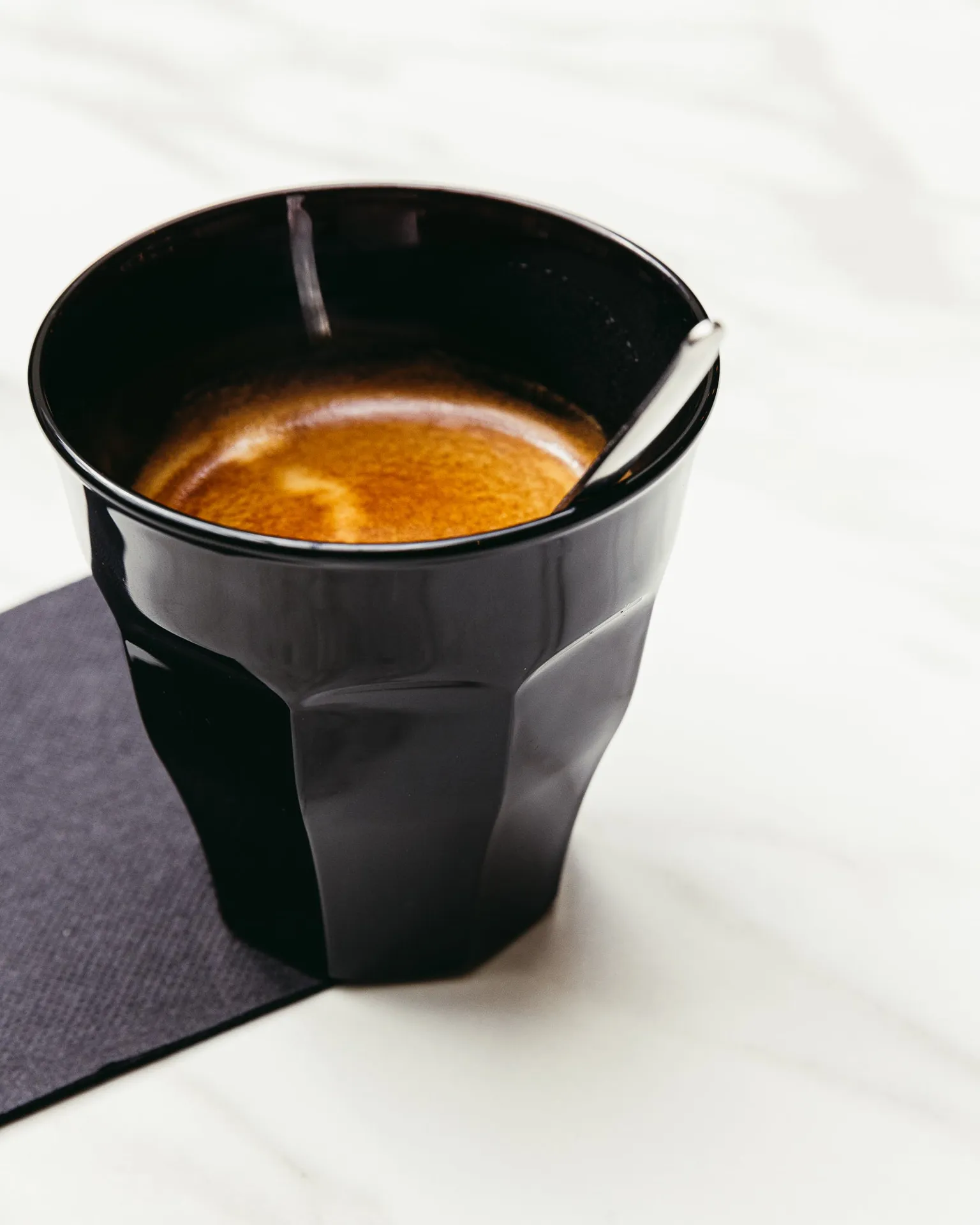 Black Glass Tumbler - Set of 6